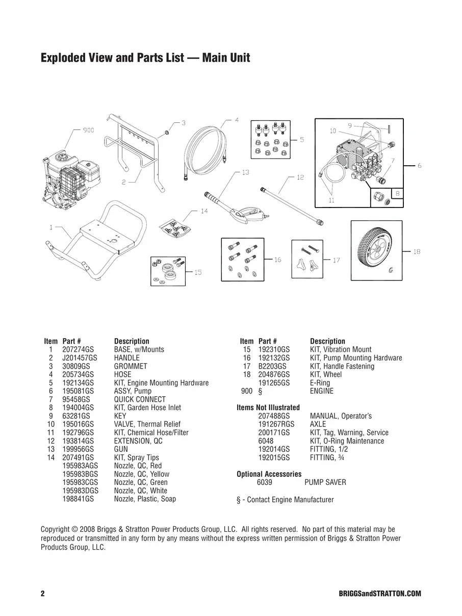 BRIGGS AND STRATTON, 020380-0, 2009, IPL.2